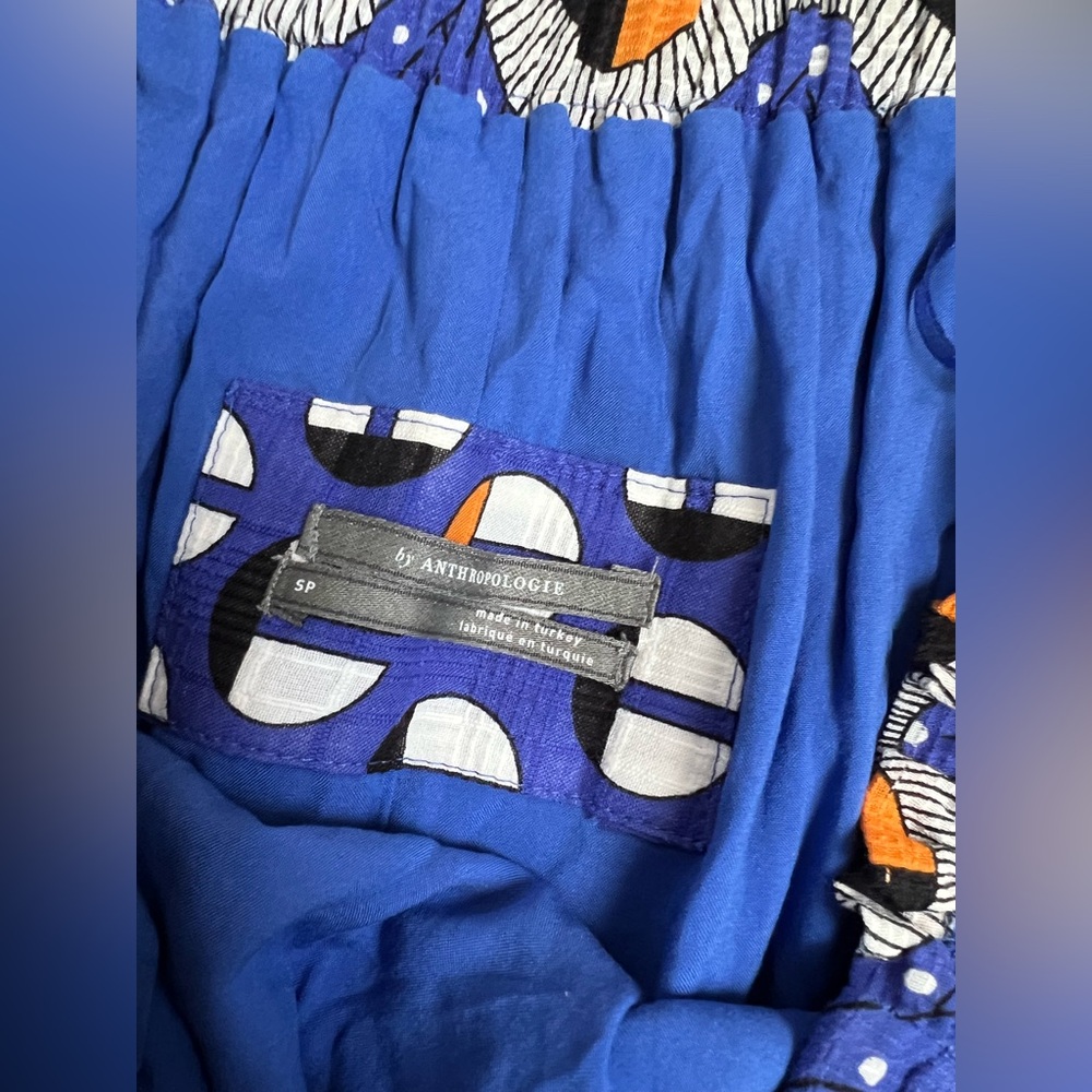 Anthropologie Abstract Flounced Off-The-Shoulder Patterned Maxi Dress - Picture 7 of 15